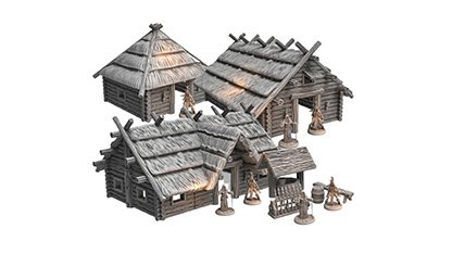 Viking Huts Set